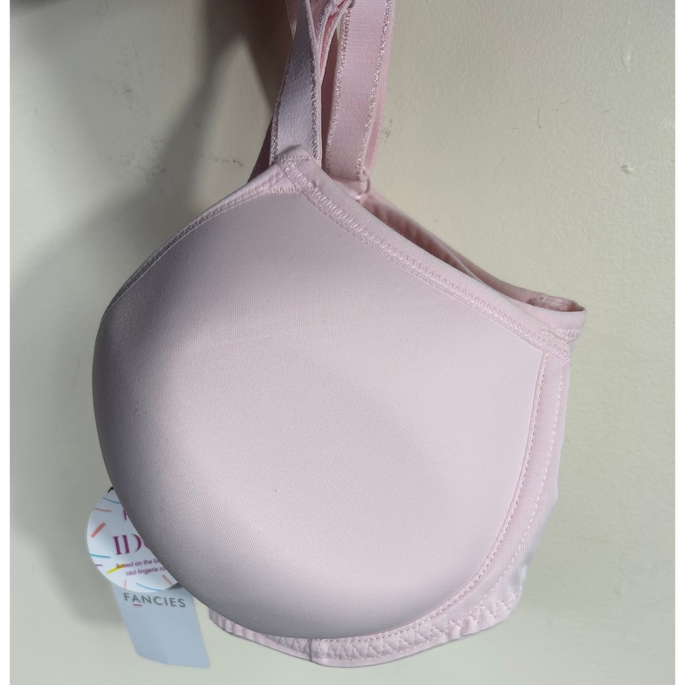 Freya Fancies Idol Balcony T-Shirt Bra Womens 32DD Pink Underwire Molded Cup - Picture 10 of 11